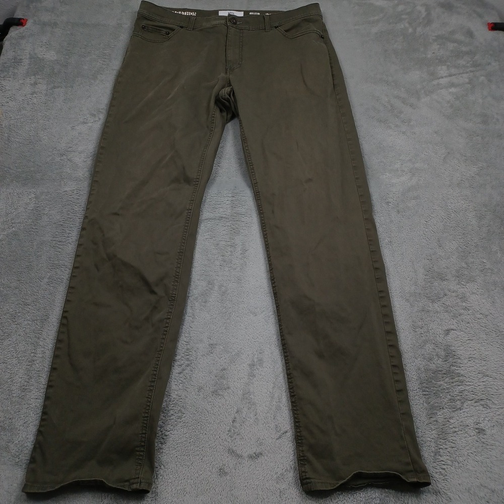 Brax Jeans Mens 36x34 Green Marathon Cooper Regualr Fit Pockets Casual Preppy